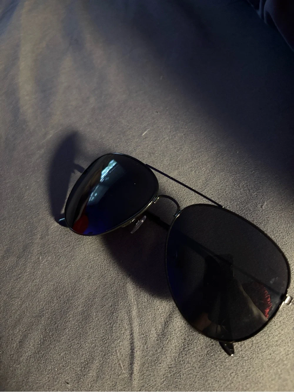 Black Aviator Sunglasses Metal Frame Dark Tinted Unisex Classic Pilot Style